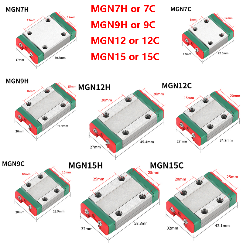 Linear Rail Mgn12H Set - 2 шт., MGN7C MGN7H MGN9C MGN9H