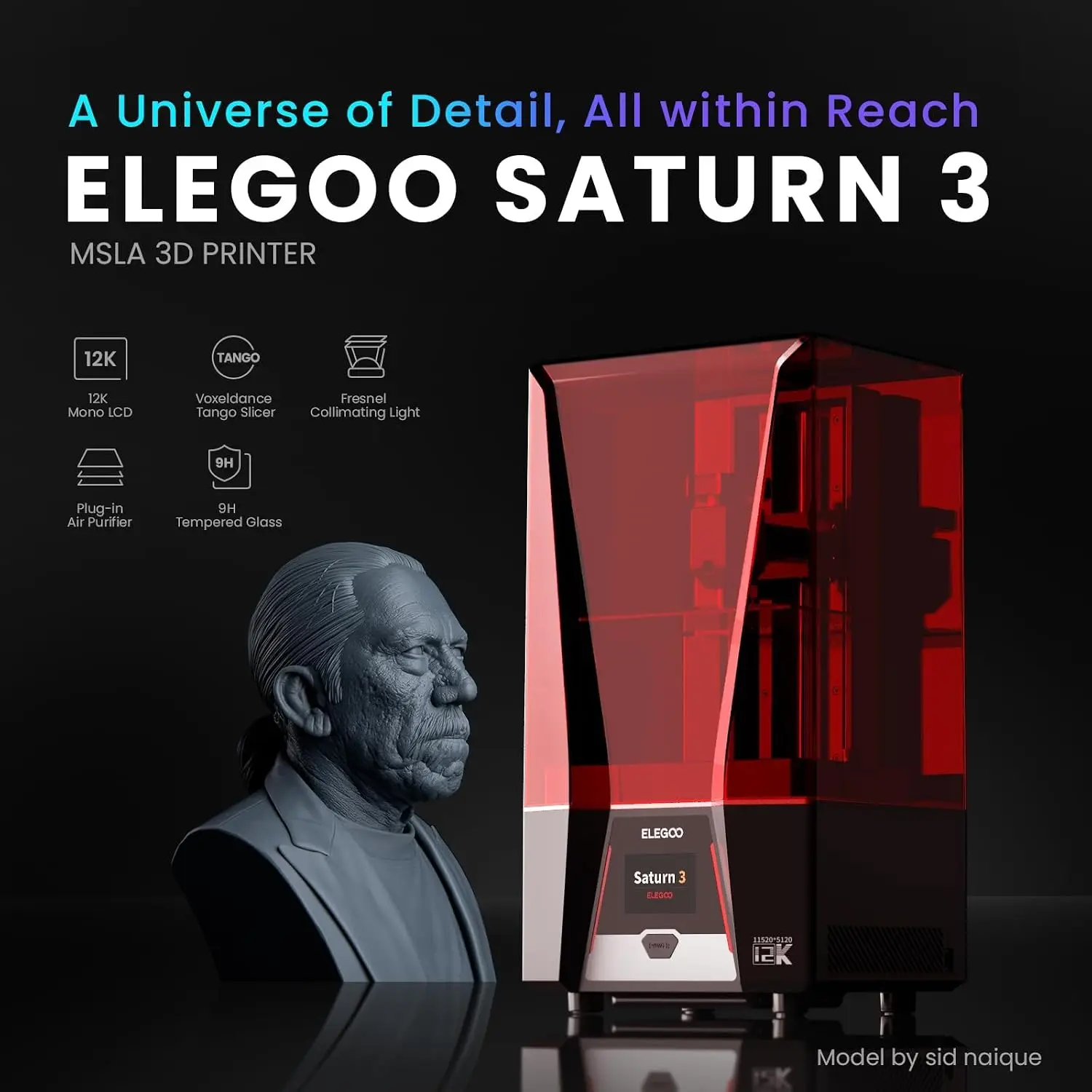 Saturn 3 MSLA 12K 3D Printer | – обзор и цена 12K Monochrome Lcd Resin 3D Printer